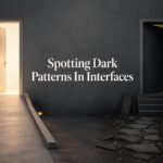 AI generated image - two doors of very unequal prominence, illustrating dark patterns in interfaces