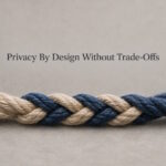 AI generated image - privacy by design without trade-offs, two ropes braided into one thicker cord