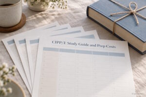 AI generated image - CIPP/E study guide and preparation costs
