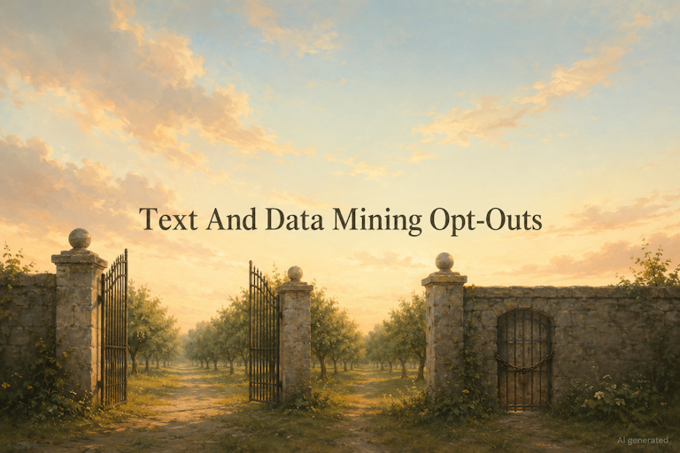 AI generated image - text and data mining opt-outs and reservations of rights