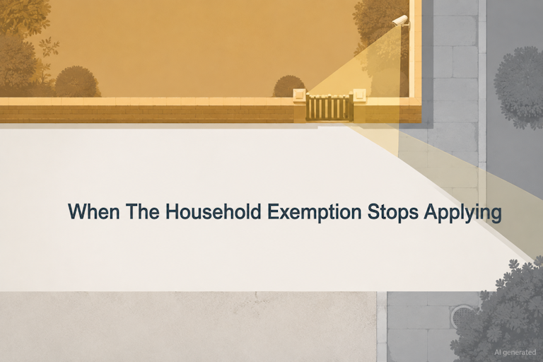 AI generated image - where the household exemption stops applying to a home camera