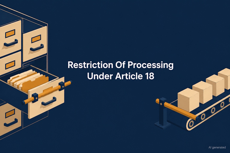 AI generated image - restriction of processing under Article 18 of the GDPR