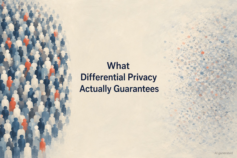 AI generated image - what differential privacy actually guarantees and how epsilon works