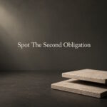 Conceptual image for spotting the second obligation: one stone tile lifted to reveal a second hidden beneath it.